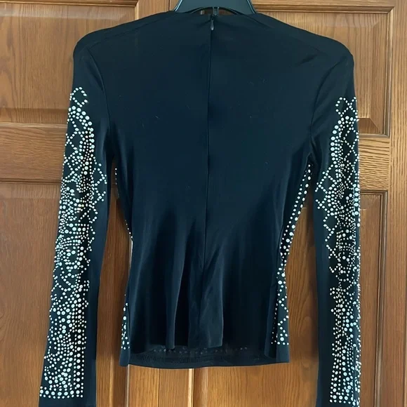 Xtaren Black and White Embellished Top - Picture 2 of 5